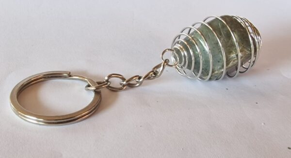 Portachiavi con Labradorite Pietra Burattata Lucidata - immagine 16