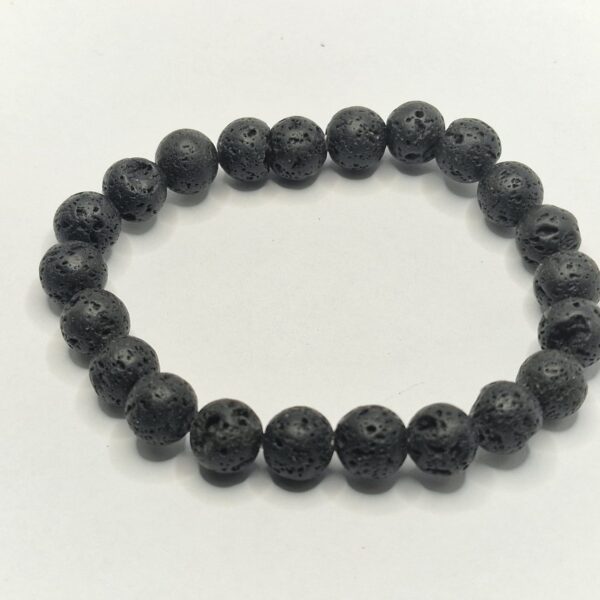 Bracciale con Sfere in Pietra Lavica