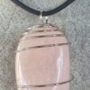 Ciondolo con Quarzo Rosa Lucidato Burattato - immagine 5