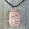 Ciondolo con Quarzo Rosa Lucidato Burattato