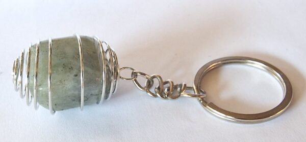 Portachiavi con Labradorite Pietra Burattata Lucidata - immagine 8