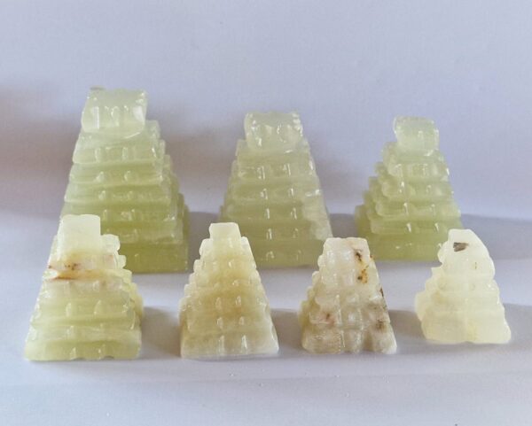 PIRAMIDE AZTECA in Onice Verde 7 pezzi