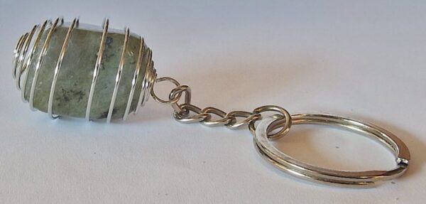 Portachiavi con Labradorite Pietra Burattata Lucidata - immagine 3
