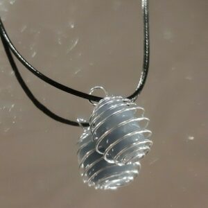 Ciondolo Angelite Anidrite Burattata Lucidata