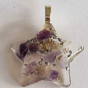 Ciondolo Stella Ametista in Orgonite