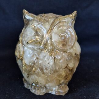 GUFO Piccolo da collezione in Orgonite Mod F con Quarzo Citrino