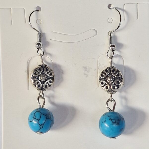 Orecchini con Howlite Turchese - immagine 2