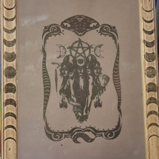 Specchio Artigianale Ecate Hekate inciso con laser 🌒🌑🌘