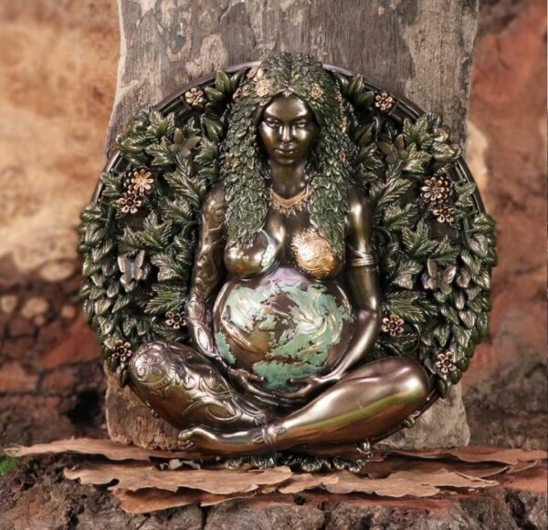 MOTHER EARTH BRONZE WALL PLAQUE