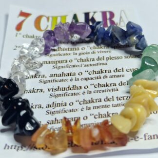 Bracciale 7 Chakra in chips Pietre Dure